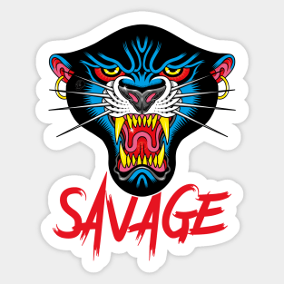 Savage Phanter Traditional Tattoo Sticker